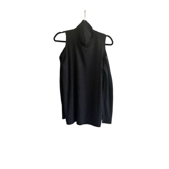 ALLUDE Merino Wool Cold Shoulder Turtleneck Sweater Size L - Picture 2 of 6
